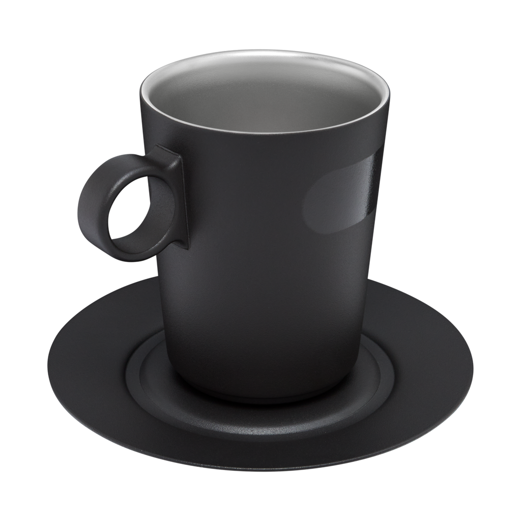 The DayBreak Café Latte Cup & Stillness Saucer | 10.6 OZ - Hydration Made Easy