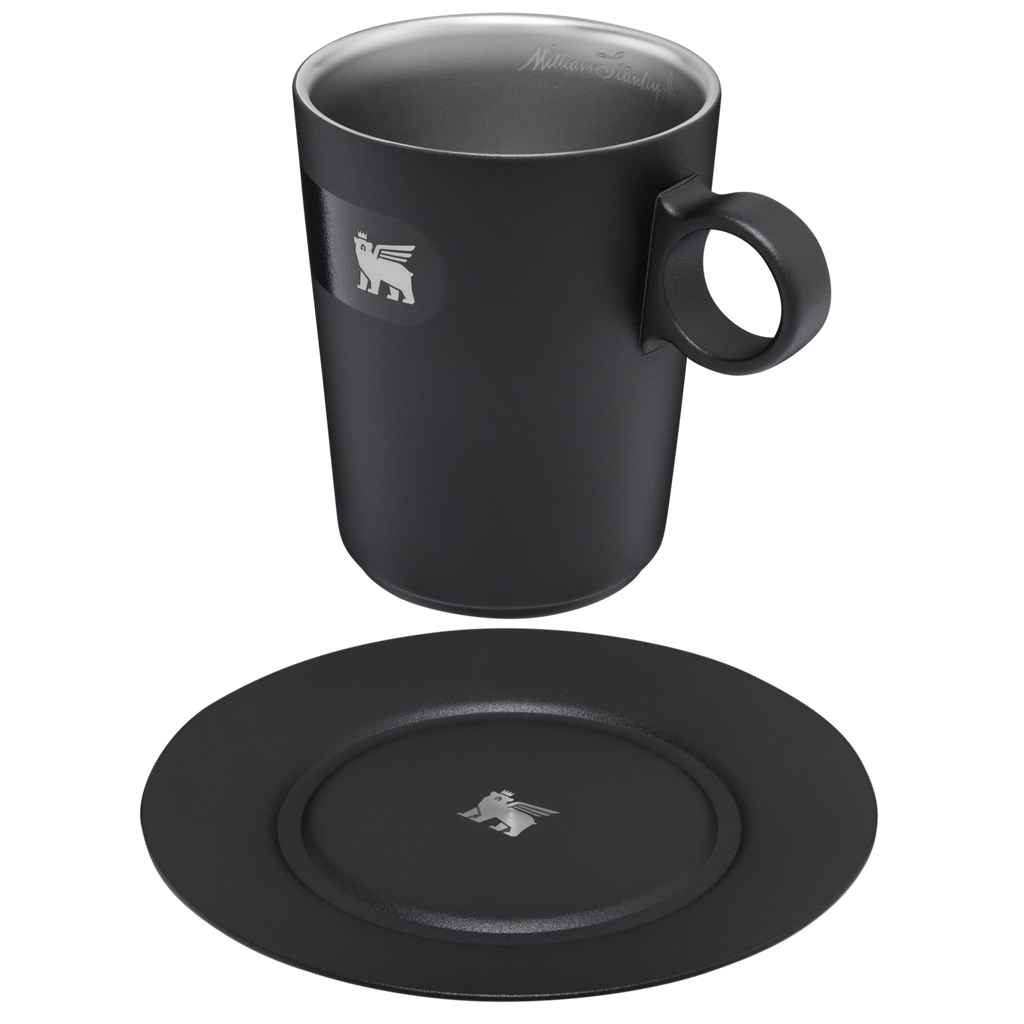 The DayBreak Café Latte Cup & Stillness Saucer | 10.6 OZ - Hydration Made Easy