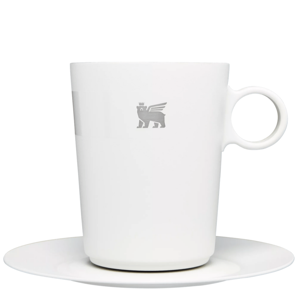 The DayBreak Café Latte Cup & Stillness Saucer | 10.6 OZ - Hydration Made Easy